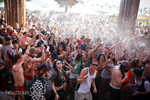 the crowd goes crazy during Sammy Bliss's and Jesse Wright's tag team Pocket DJ set on the Do Lab stage.