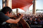 Jesse takes a photo of the crowd during Sammy Bliss and Jesse Wright's tag team Pocket DJ set on the Do Lab stage.