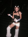 whether Rochelle's a good kitty or a bad kitty.... keep her on a leash!