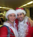 The 2 santas embark!